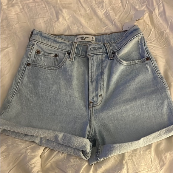 Light Blue Denim Women's Shorts - Picture 1 of 5